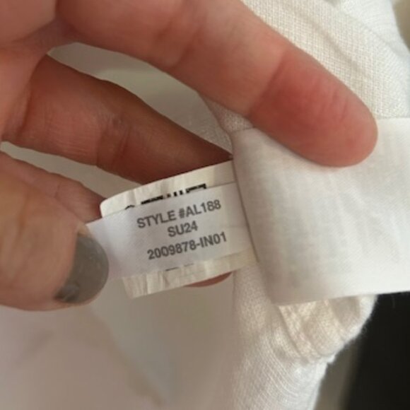 J.Crew White Linen Blend Short Sleeve Button Down Shirt- Size Medium - Picture 7 of 7